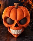 Pumpkin Skull with Ground Spike STL and 3MF File