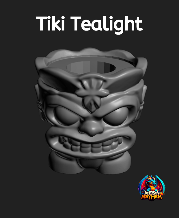 Miniature : A tiki-themed tea light holder