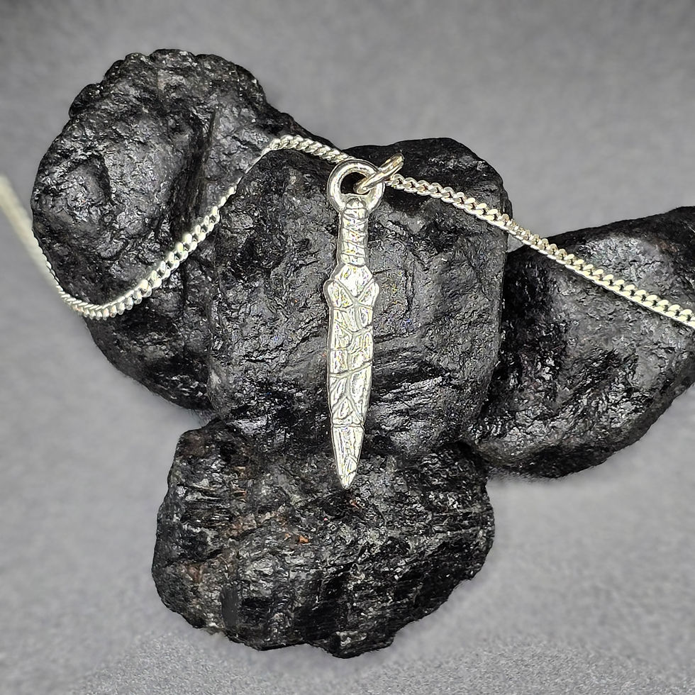 Thumbnail: Stone Sword Sterling Silver Necklace