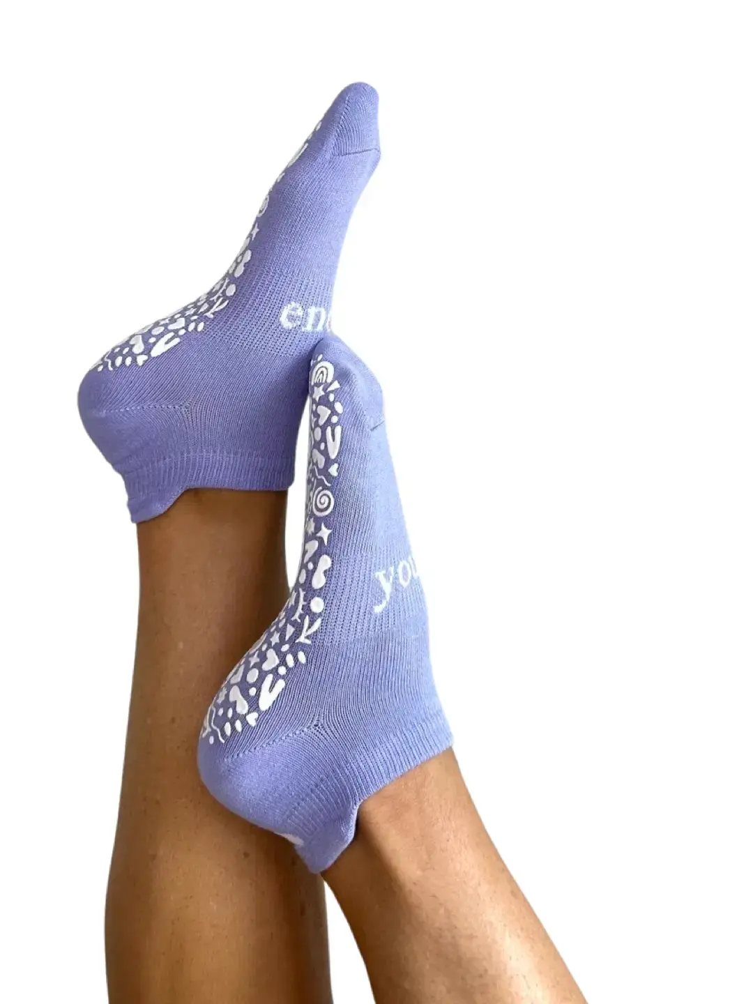 You are Enough Grip Socks - Lilac