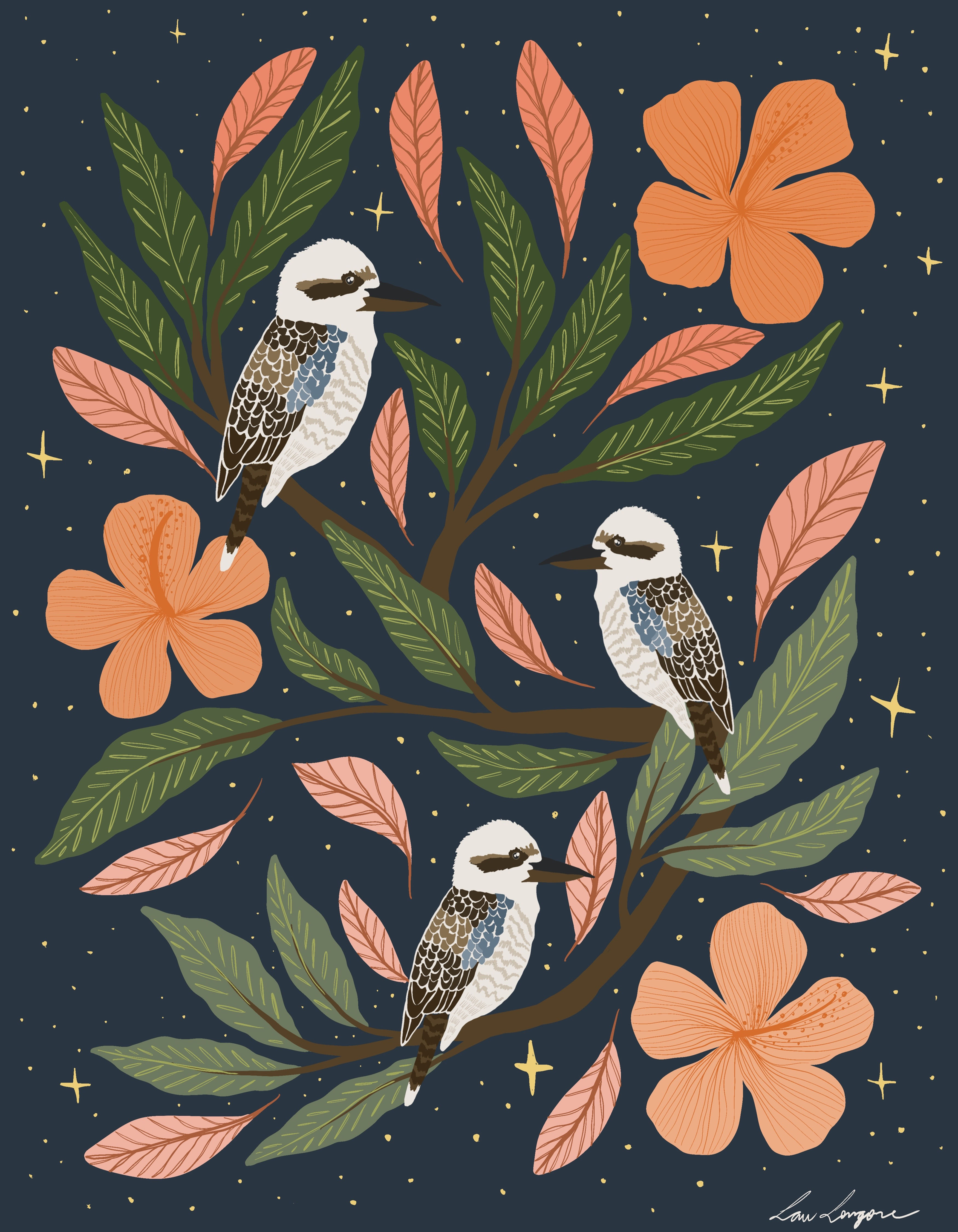 Midnight Kookaburra Print