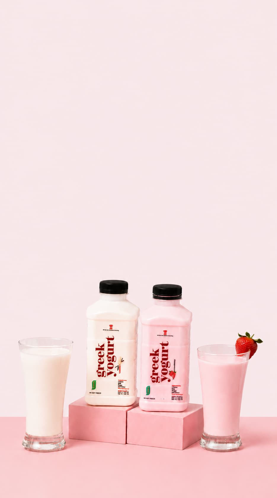 Vanilla and Strawberry Greek Yogurt