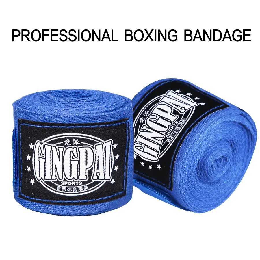 Thumbnail: 2 Rolls Cotton Boxing Bandage Wrist Wraps Combat Protect Boxing Sport Kickboxing