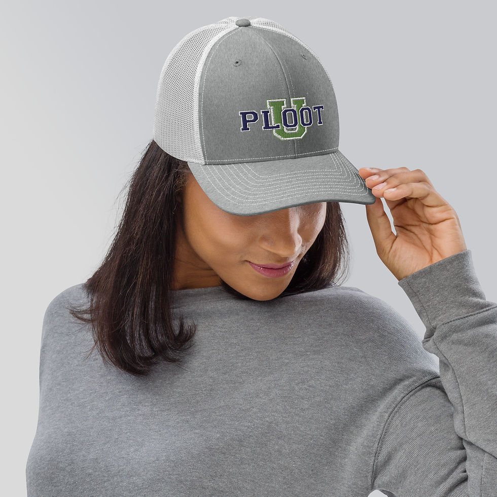 Thumbnail: Heather Gray and White Trucker Hat Front View