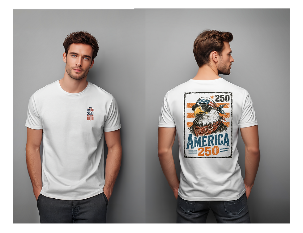 White America 250 Eagle Postcard Tee
