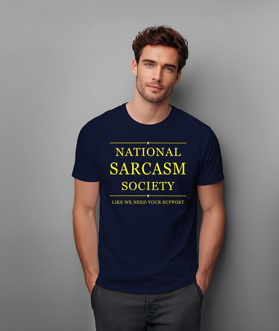Navy Sarcasm Society Tee