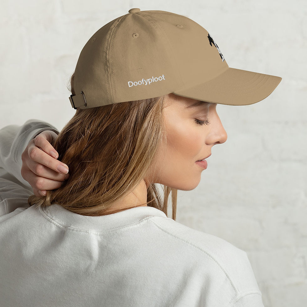 Thumbnail: Khaki Doofyploot Ball Cap Side View
