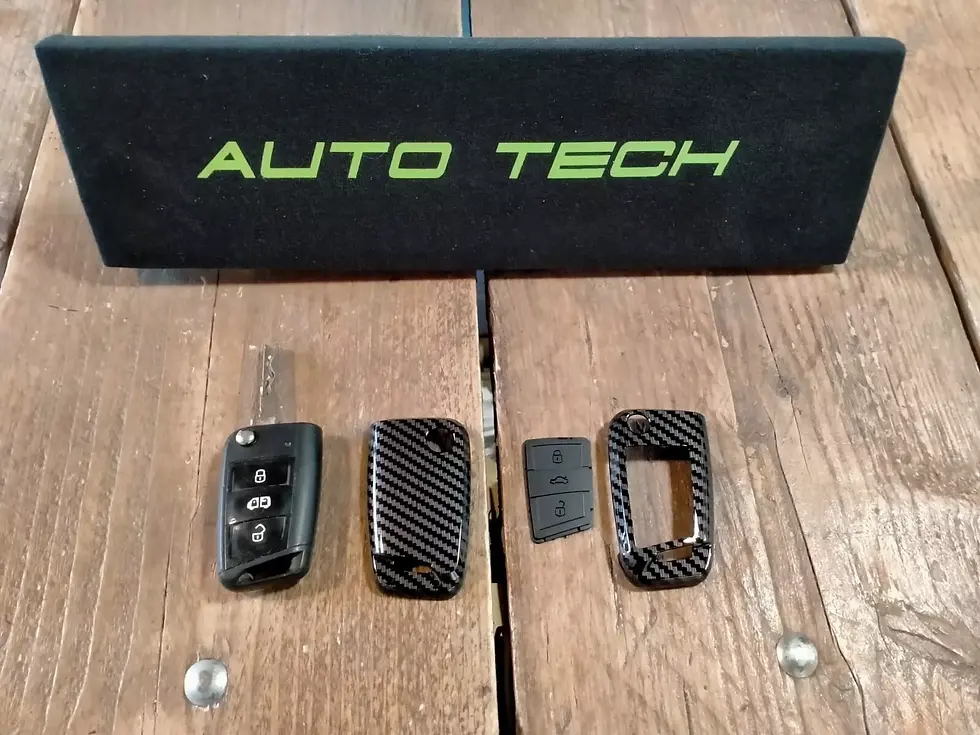 Thumbnail: VW Carbon Fibre Key Fob Case T6.1 Crafter MAN TGE Golf Caddy Mk5 Tiguan