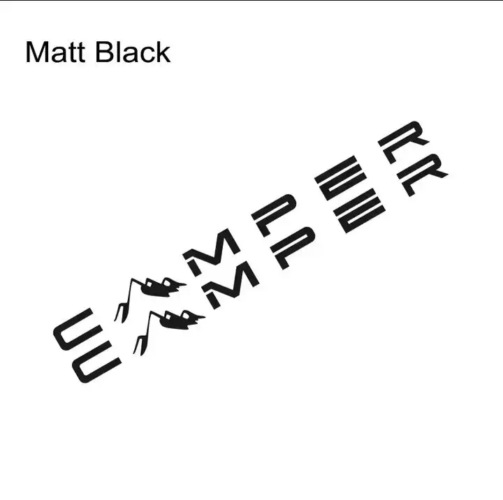 CAMPER VAN Sticker Graphic VAN LIFE Matt Black