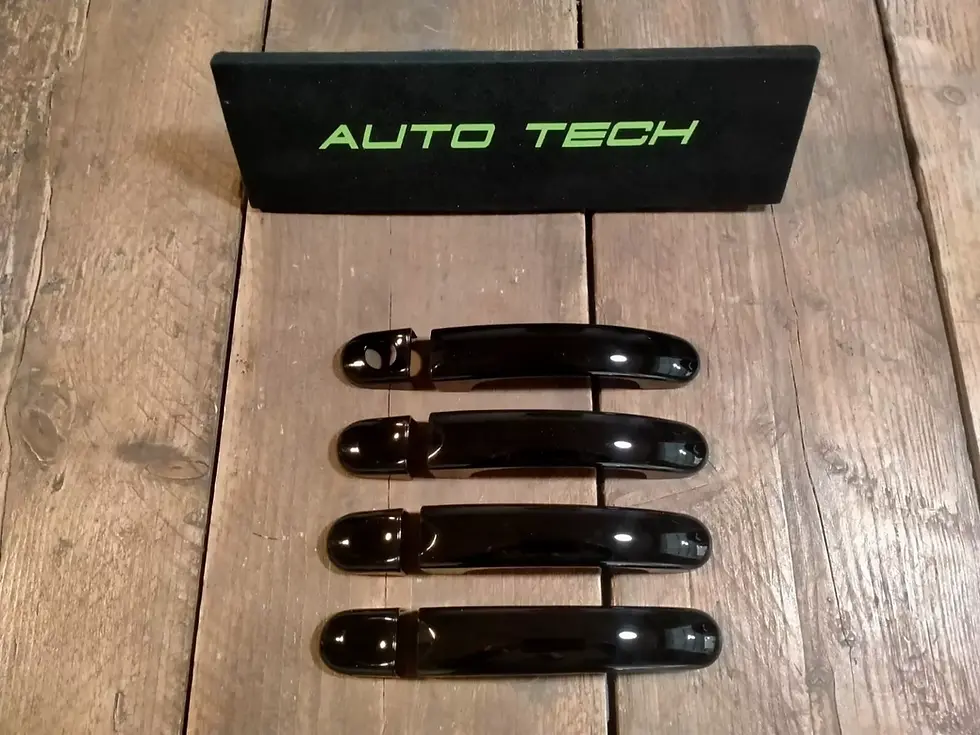 VW Caddy Gloss Black Door Handle Cover 2004 - 2020 - 8pcs 1 Keyhole