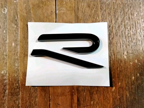 R line badge emblem New Style Smooth Black | Lloyds Auto Tech