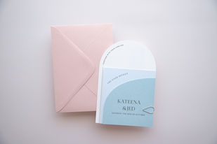 Blue wedding invitations