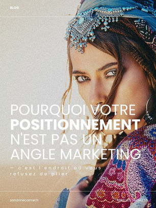 Pourquoi votre positionnement n'est pas un angle marketing — c'est l'endroit où vous refusez de plier