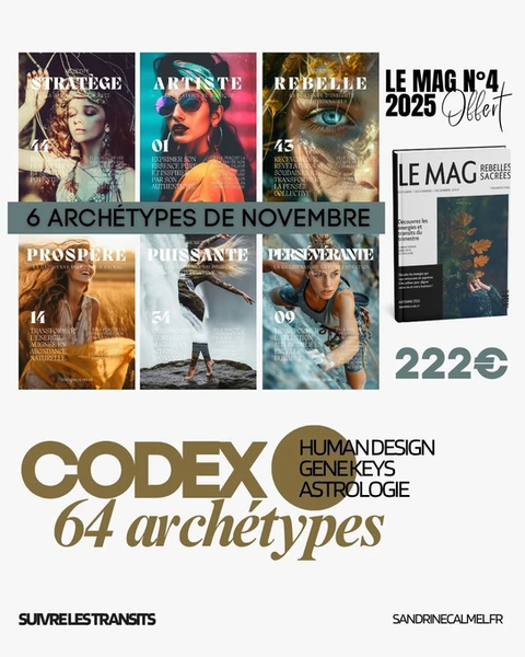 Le Codex des archétypes - transit de novembre