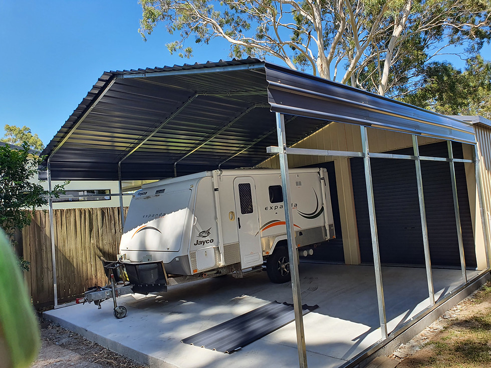 Thumbnail: 6.0m x 7.5m Flow Form Steel Carport