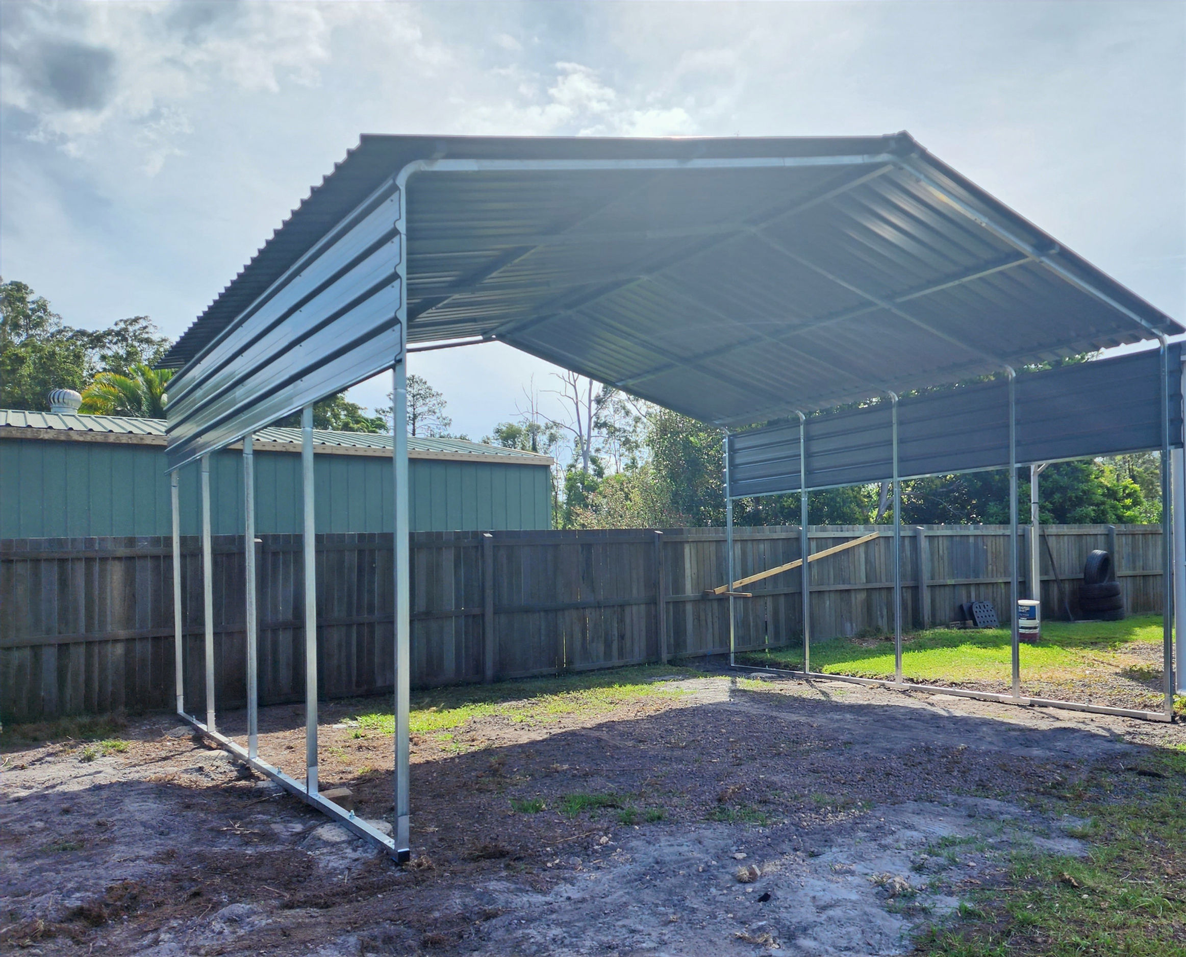 6.2m x 6.2m Deluxe Steel Carport