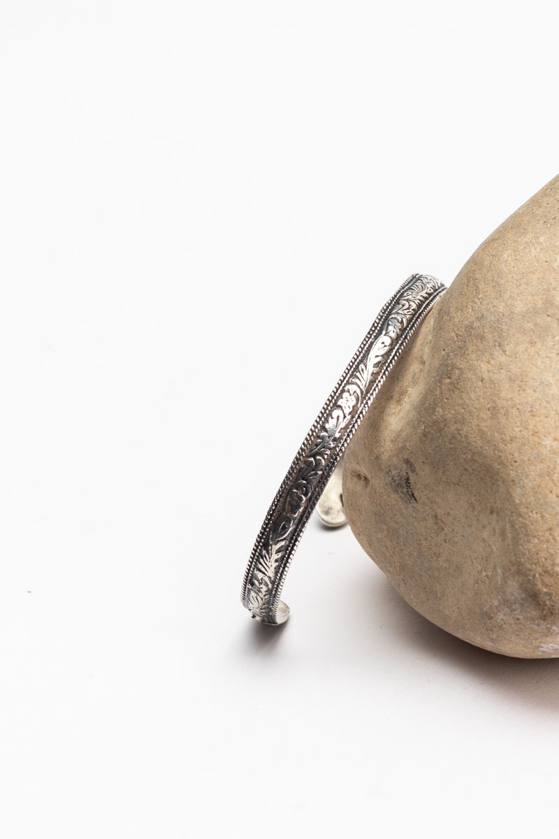 Miniatura: PROGETTO FEDE - Rigid Total Silver Embroidered Bracelet