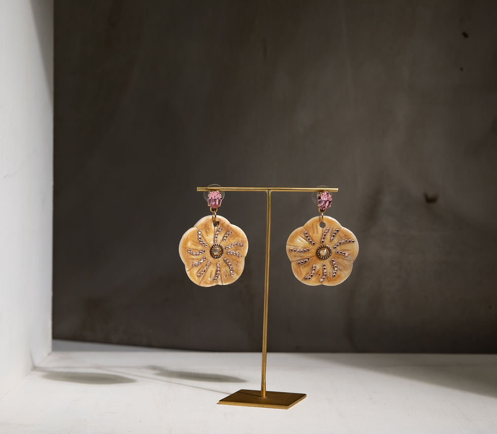 Miniatura: BIJOUX VINTAGE - Orecchini di madreperla e swarovski
