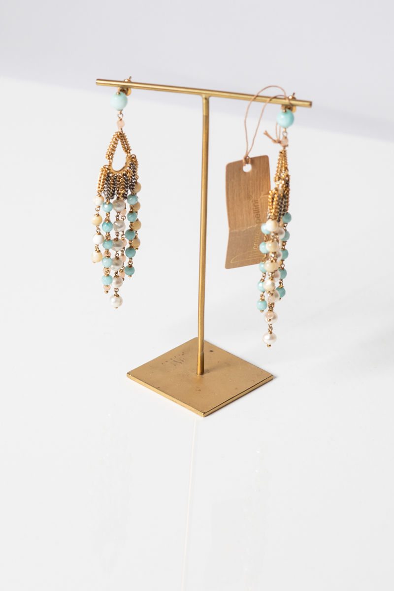 Miniatura: DONATELLA PELLINI MILANO - Orecchini pendenti acesta perle di fiume