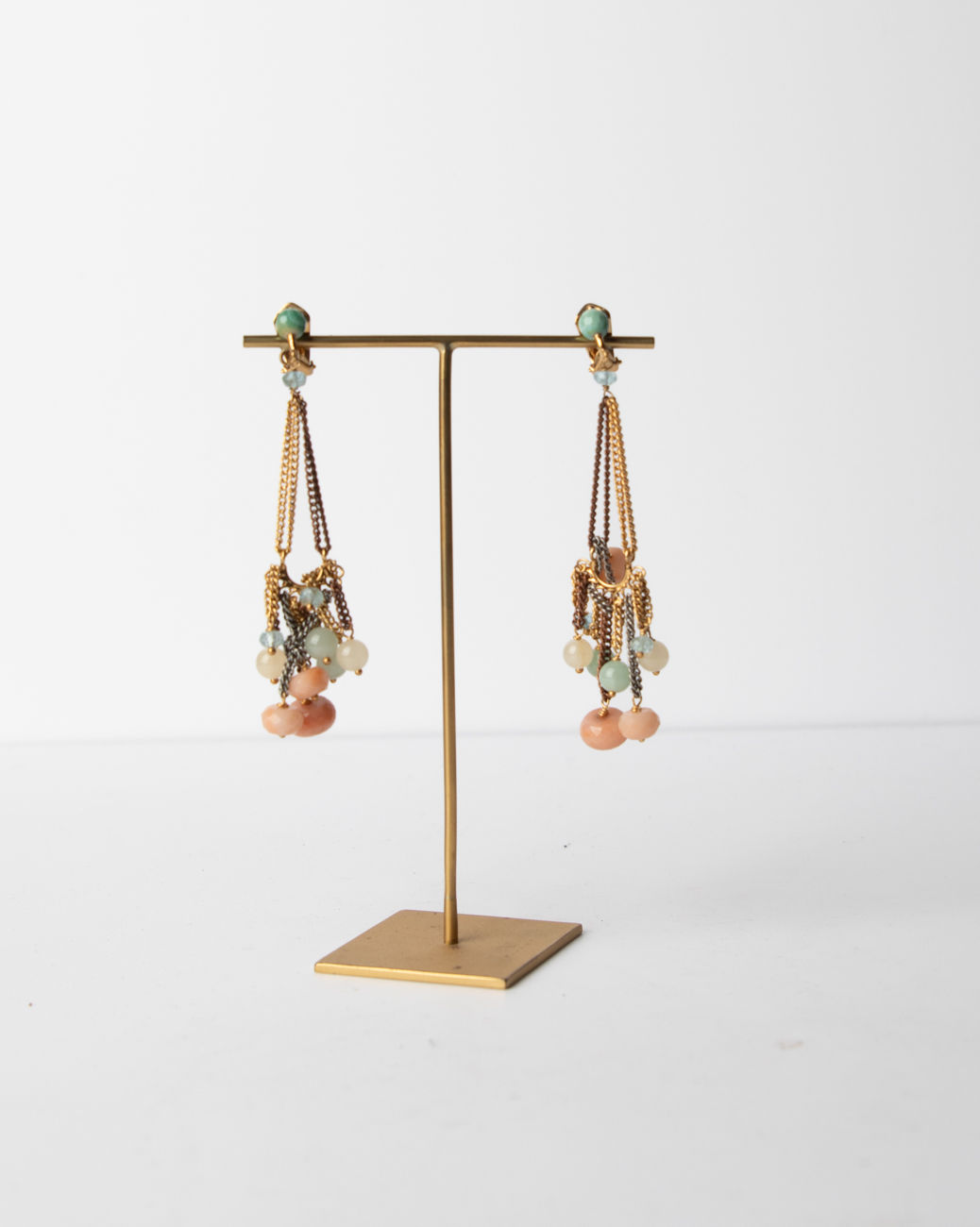 DONATELLA PELLINI MILANO - Orecchini clip pendenti onice verde