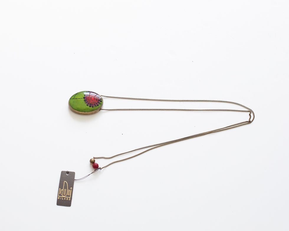 Miniatura: DONATELLA PELLINI MILANO - Collana ovale verde grande