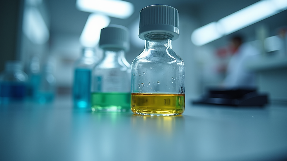 Eye-level view of a laboratory setup with testosterone assay equipment