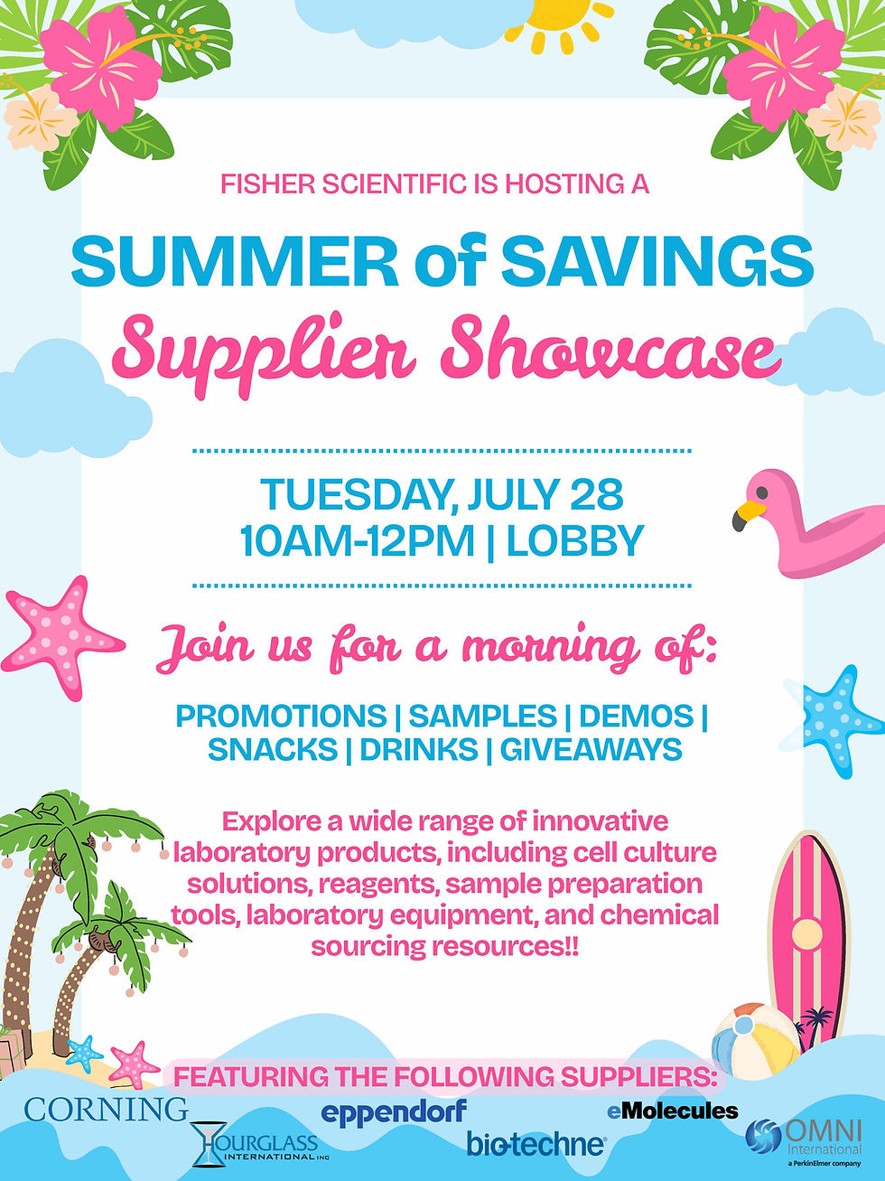 Fisher Scientific Summer of Savings Supplier Showcase