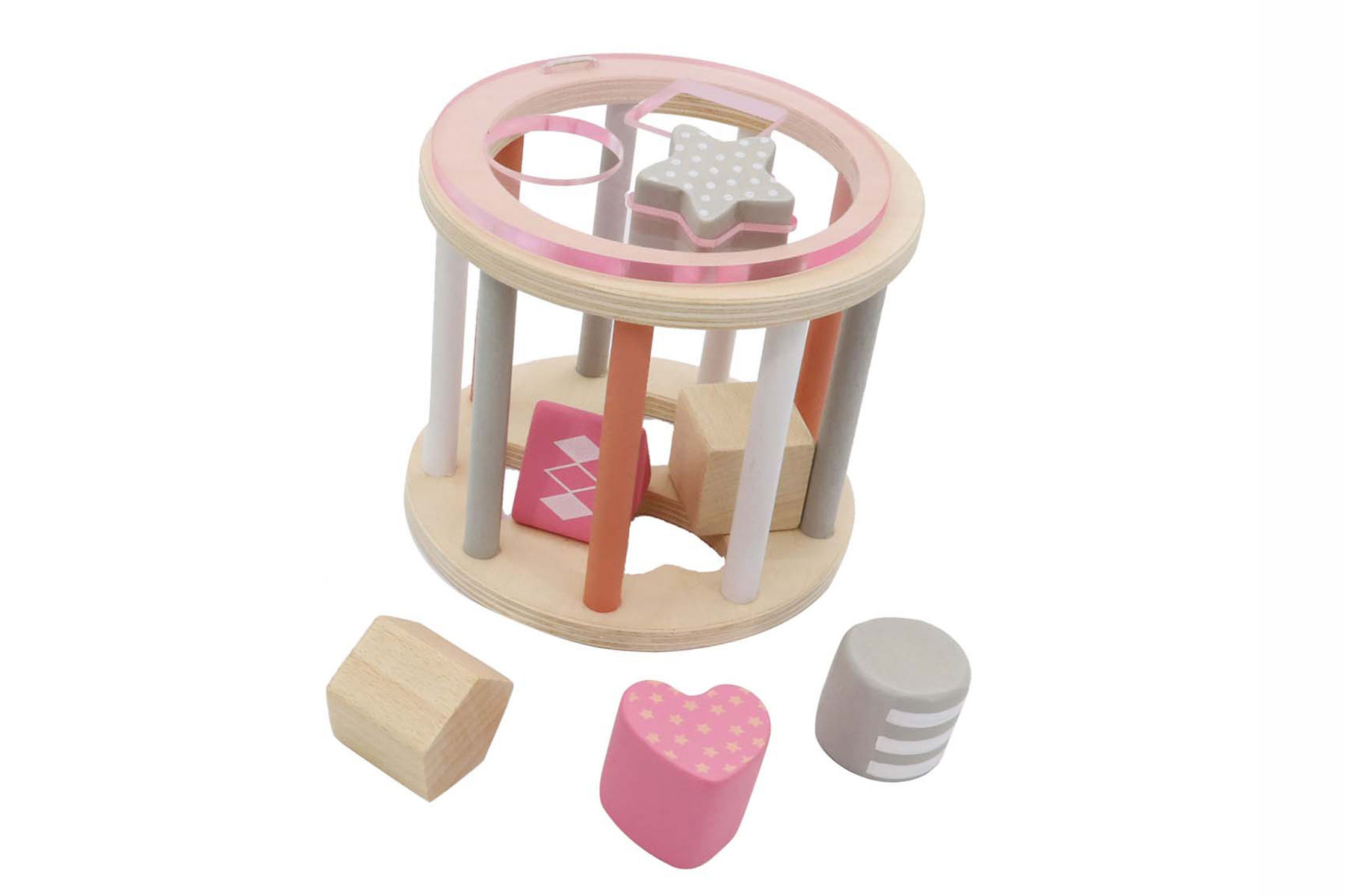Calm & Breezy Rolling Shape Sorter Pink & Blue
