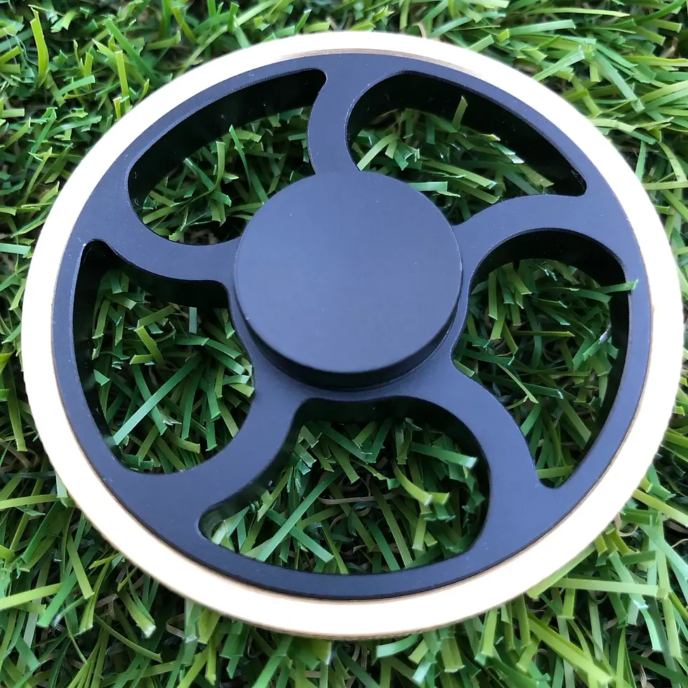 Flywheel Spinner Fidget - Black & Gold