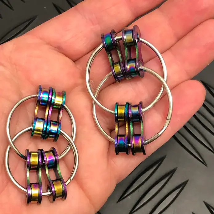 Kaiko Loop Fidgets - Double Link Oil Slick Large