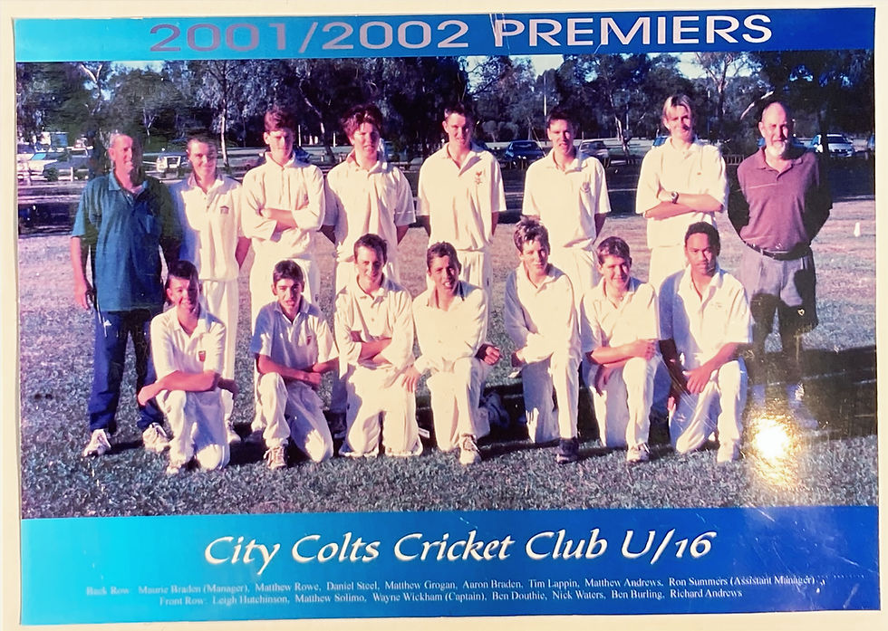 2001/2002 Under 16 Premiers