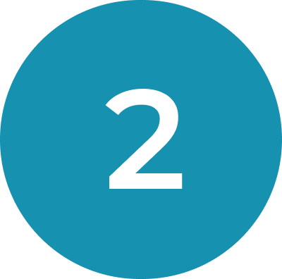 Number 2 in a blue circle