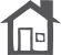 Simple house icon with a chimney and door