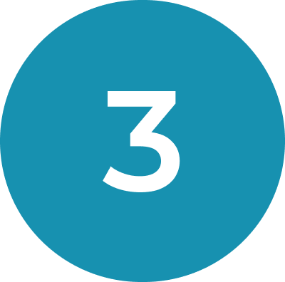 Number 3 in a blue circle