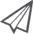 Hand-drawn paper plane icon