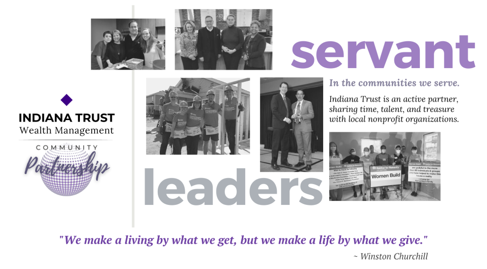 Collage of Indiana Trust leaders in community partnership