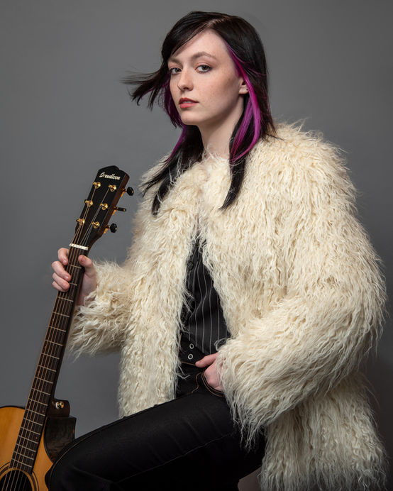 Studio portrait of singer songwriter Callum shot in Baltimore by Roy Furchgott.