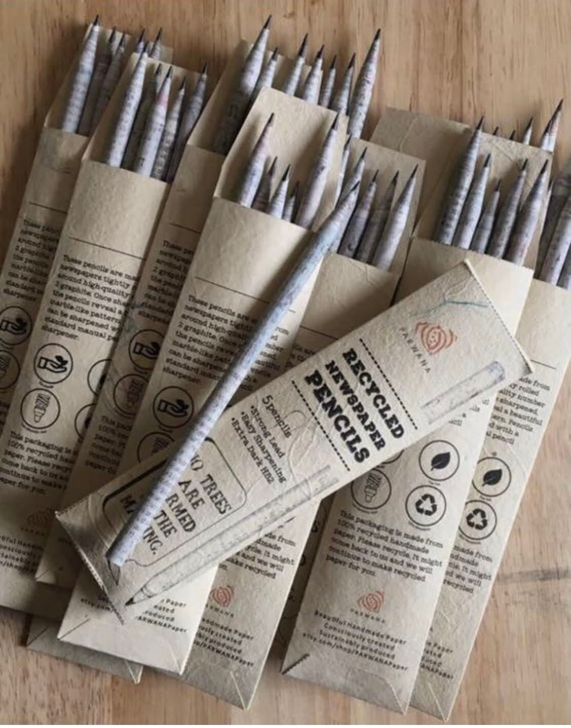 Newspaper Pencil Pack - 5 HB Pencils