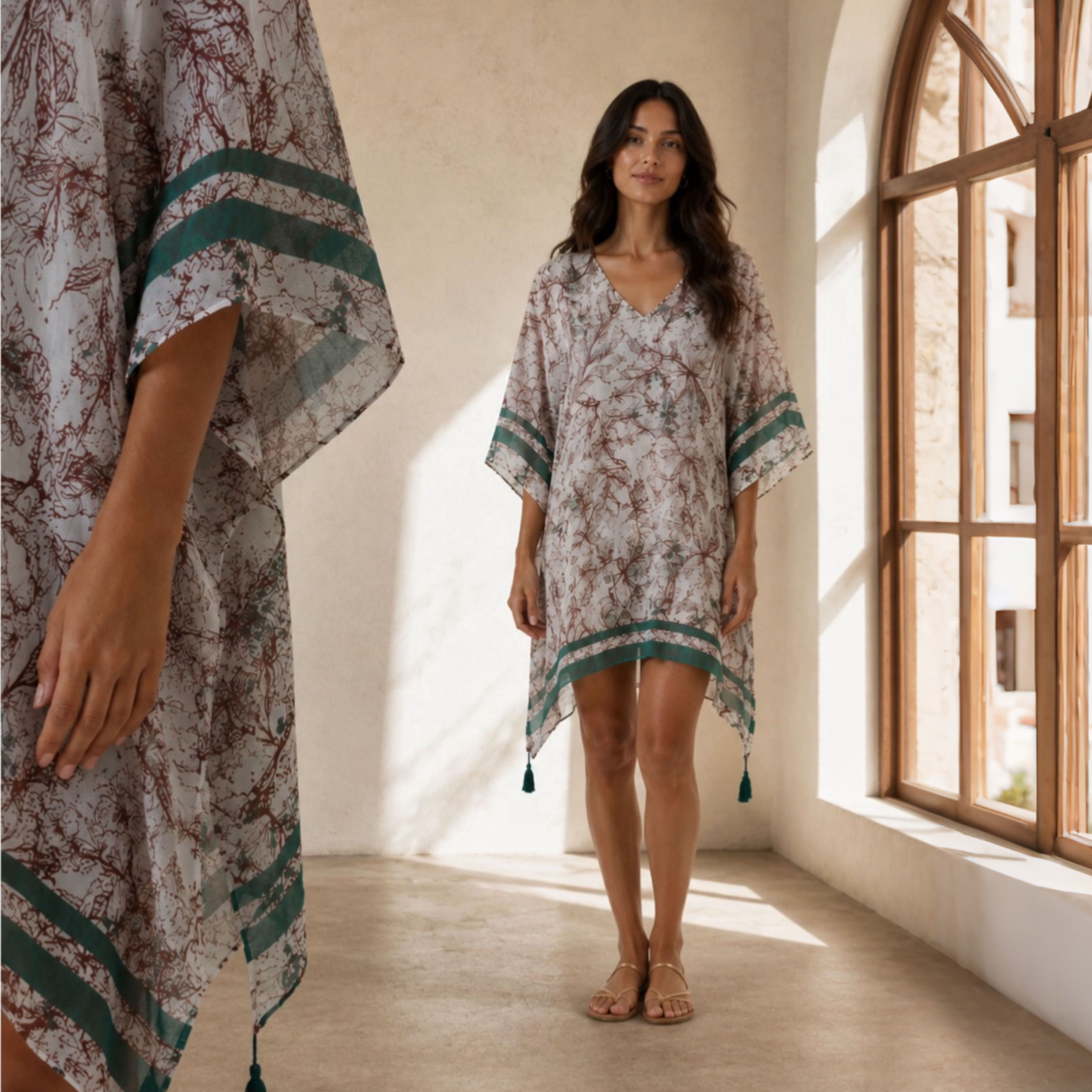 Poncho de Algodón Savannah Verde