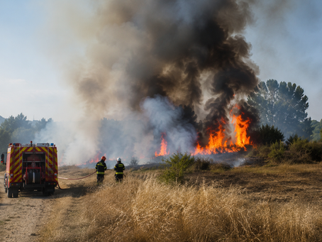 Incendie de végétation à Lafitte-Vigordane aux portes du Comminges avec d'importants moyens de secours mobilisés.