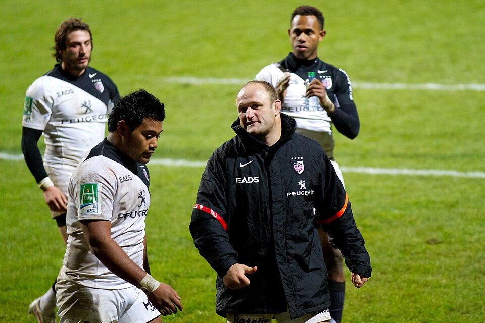 William Servat avec le Stade Toulousain lors d’un match à Ernest-Wallon