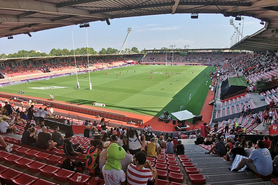 Stade Ernest-Wallon à Toulouse lors d’une rencontre de rugby