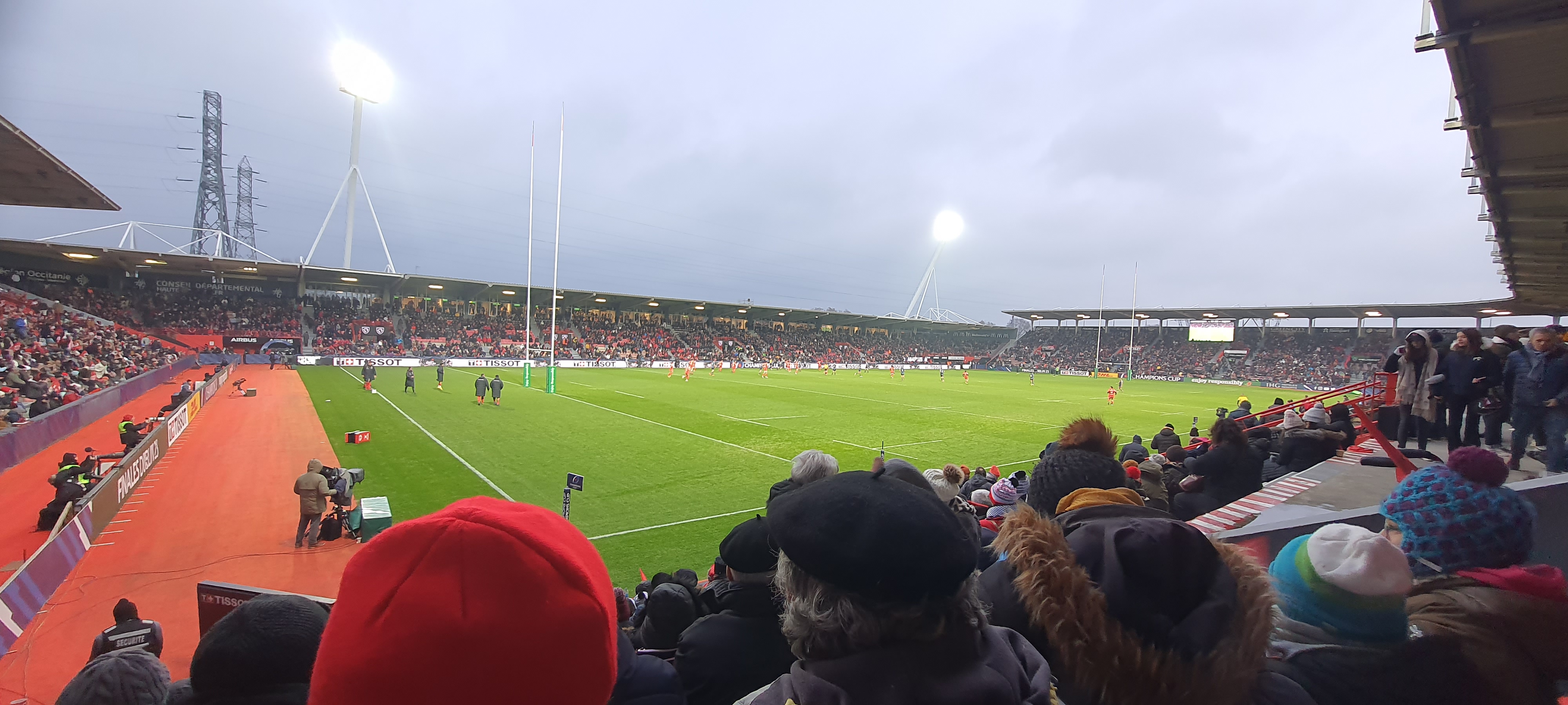 Le Stade Toulousain sur la pelouse d’Ernest-Wallon, théâtre de sa victoire face à Perpignan (39-33) en Top 14.