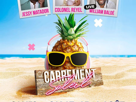 Affiche du concert de Jessy Matador, Colonel Reyel et William Baldé à Salies-du-Salat dans le Comminges