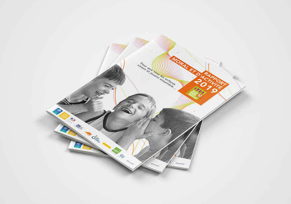 MD Graphisme, graphiste freelance à Nîmes, Alès, Uzès et Montpellier. Création du rapport d'activité de l'association RLH30 situé à Nîmes. Le but, rendre le document attrayant afin de rendre plus digeste les pages de composées de statistiques, diagrammes et tableaux en tout genre.