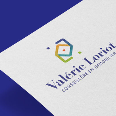 Création d'un logo pour la société Valérie Loriot par Michel Douliez, graphiste à Nîmes chez mdgraphisme.com