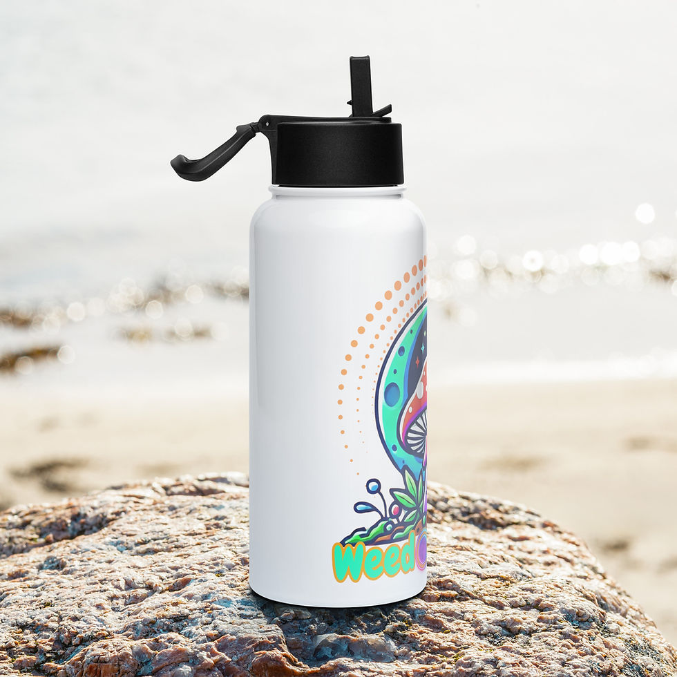Thumbnail: Weedo Stainless steel water bottle with a straw lid