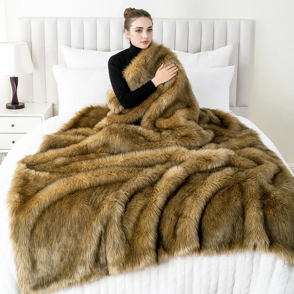 Thumbnail: Faux Fur Throw Blanket