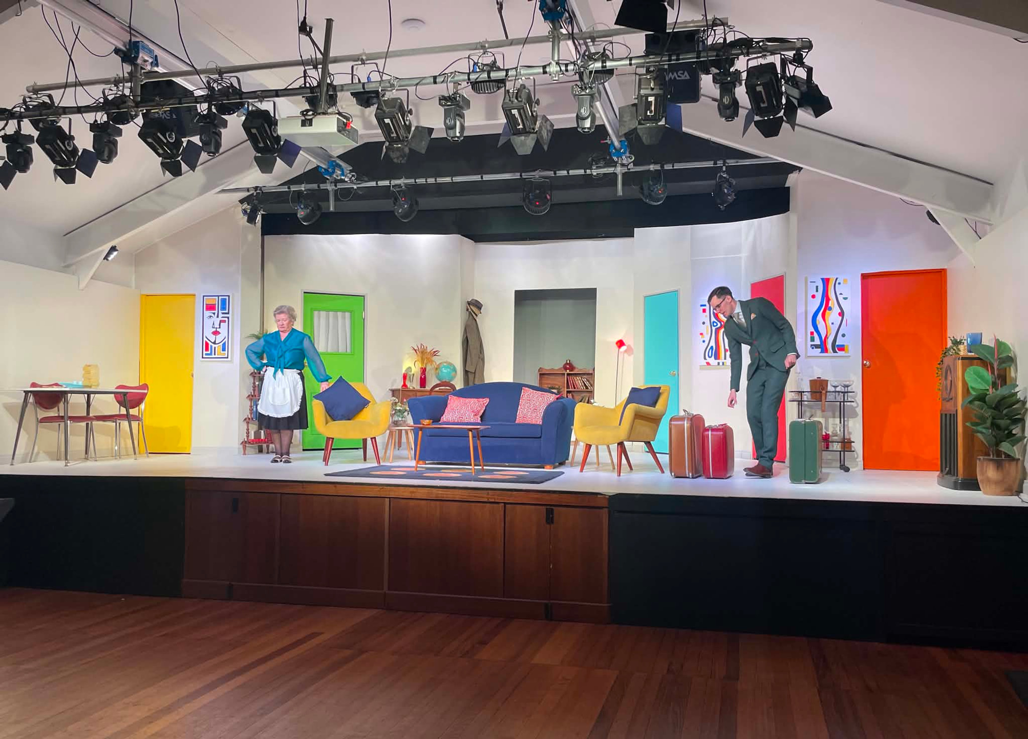 The Boeing Boeing set came to life through community donations. (Image: Supplied by Tegan DeClark)