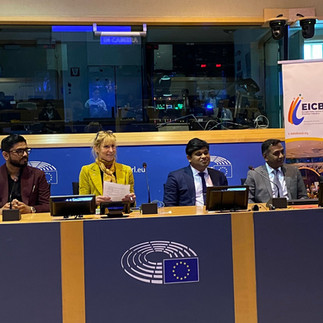 panel discussion on collaboration opportunities between the EU and India in the automotive industry.. EU India Leaders Conference 2024 at European Parliament in Brussels. Organised by Europe India Centre for Business and Industry EICBI to promote EU India relations